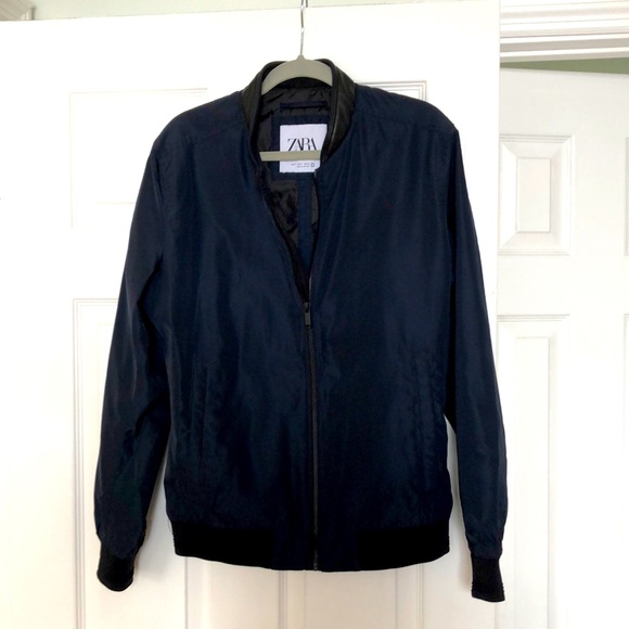 Mens black Zara varsity style jacket - Picture 1 of 7